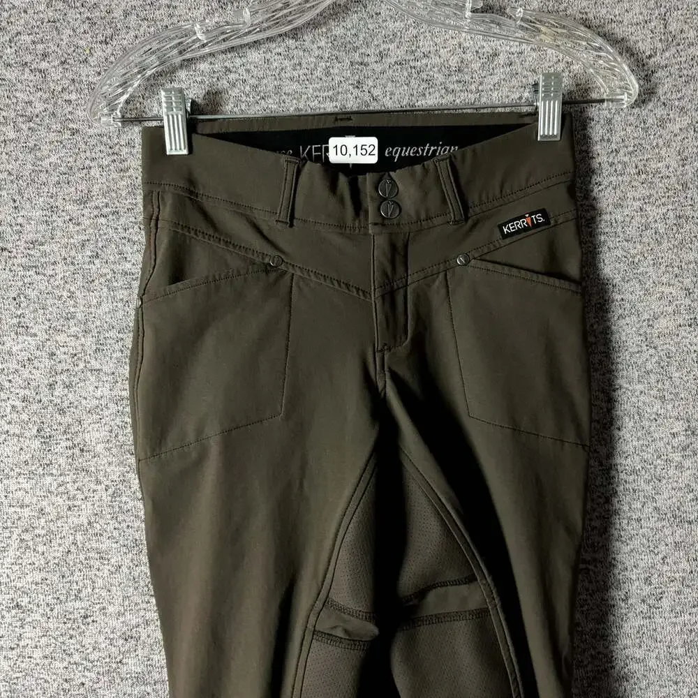 Kerrits Women's Size Small Brown Nylon Skinny Leg Seated Equestrian Pants